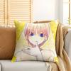 QQuintessential Quintuplets Cushion Cover Silky Short Plush Invisible Zipper Dustproof Sofa Pillow Case For Home Decor
