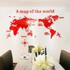 Cross Asia Edition Acrylic Map Wall Sticker for Home and Living Room Decor