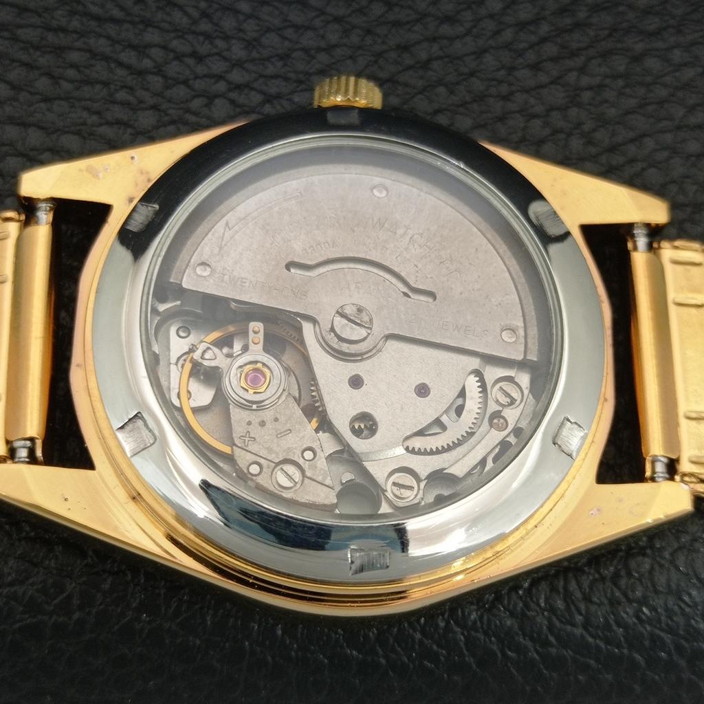 VINTAGE REFURBISHED CITIZEN AUTOMATIC JAPAN MENS YELLOW DIAL WATCH a445268-1