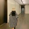 2023 Spring Korean Striped Women's Loose Long Sleeve Mid-length Shirt Jacket
