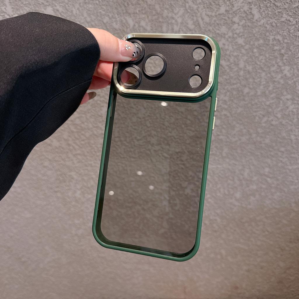 Metal Eagle Eye Lens Suitable for IPhone17PROMAX Transparent Mobile Phone Case Apple 16 High End Sense Anti Fall Hard 15