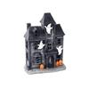 Halloween Haunted House Lighted Decoration with Ghost Figures and Pumpkin Accents Battery Operated Indoor Tabletop Display for Seasonal Party