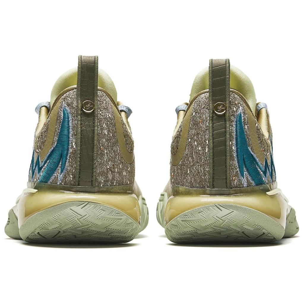 Anta GH5 Cushioning Rebound Low top Basketball Shoes Men's Blue Green (Unisex) Basketball Shoes 112431115 1