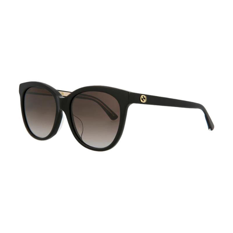GUCCI Acetate Irregular Shaped Sunglasses Unisex Black