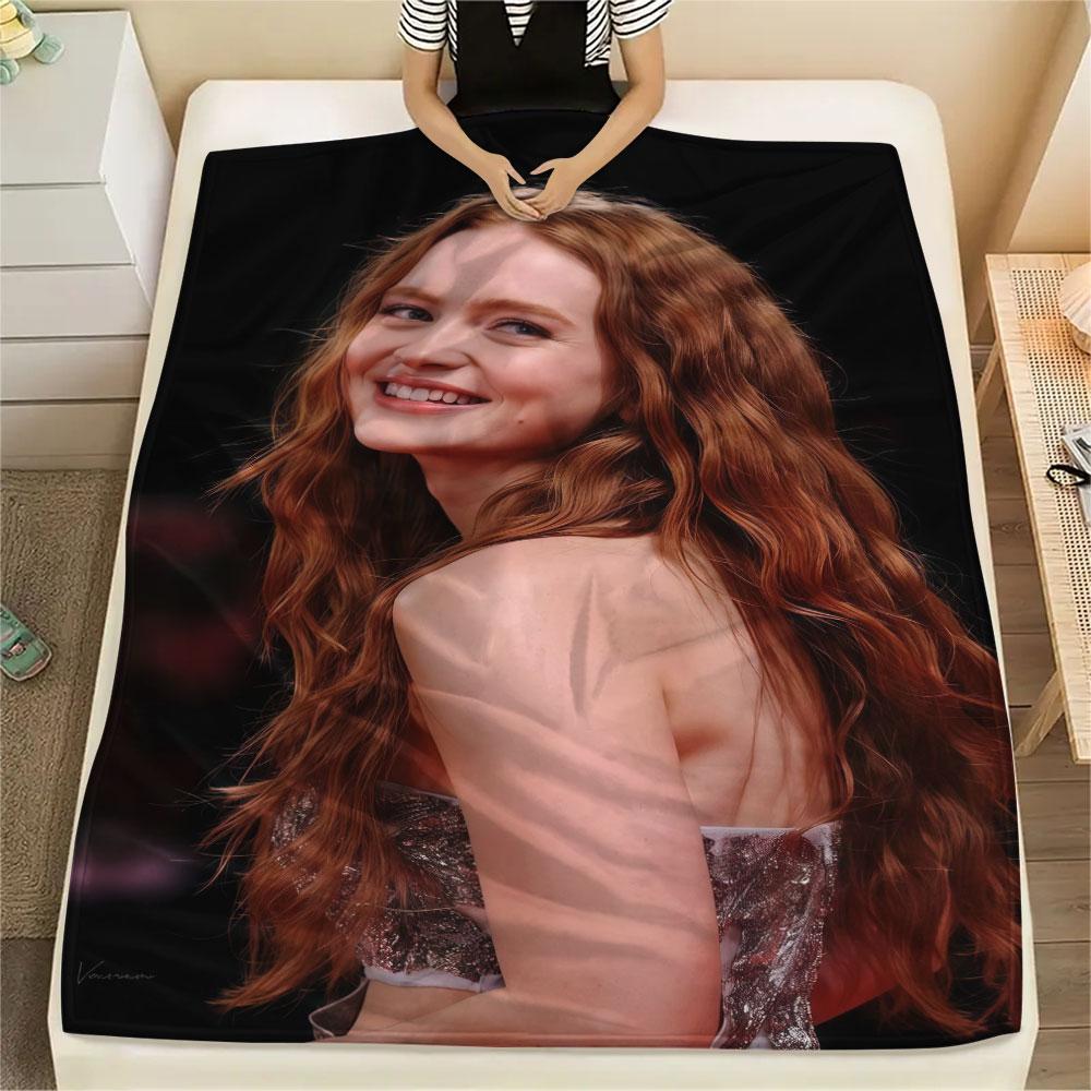 Sadie sink Printed Flannel Blanket, soft throw for bedroom sofa, washable, fan merchandise, great gift.