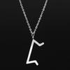 Viking Rune Necklace for Women Stainless Steel Norse Runic Pendant Layering Minimalist Jewelry Gift Delicate Feminine