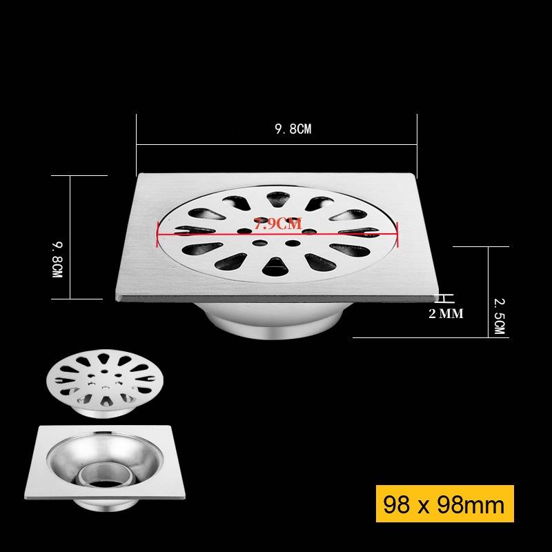 Stainless Steel Floor Drains Anti-odor Drainer Shower Strainer Cover Washing Machine Ground Leakage Kitchen Bathroom Hardware