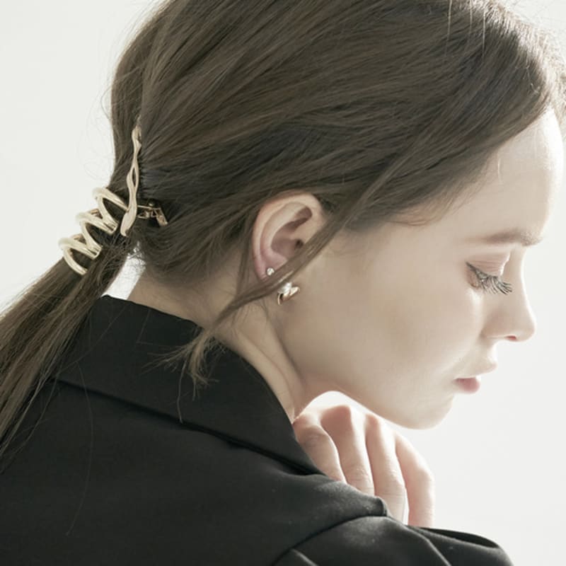 BESTY Old Money Look Metal Pony Hook Hair Cuff Hook Pony Hair Accessory Automatic Pin