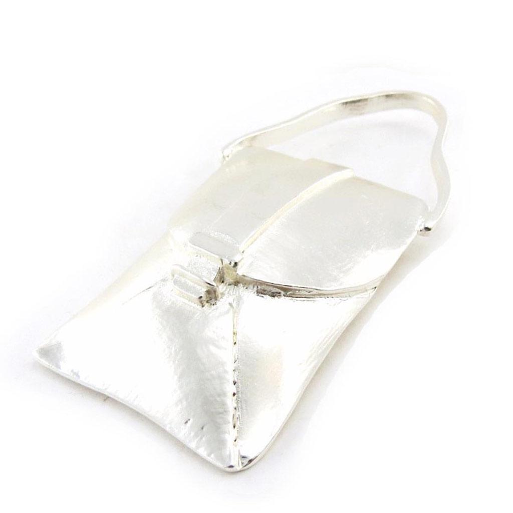 Dolce Vita [J3361] - Designer Brooch 'Retro Bag' Silver