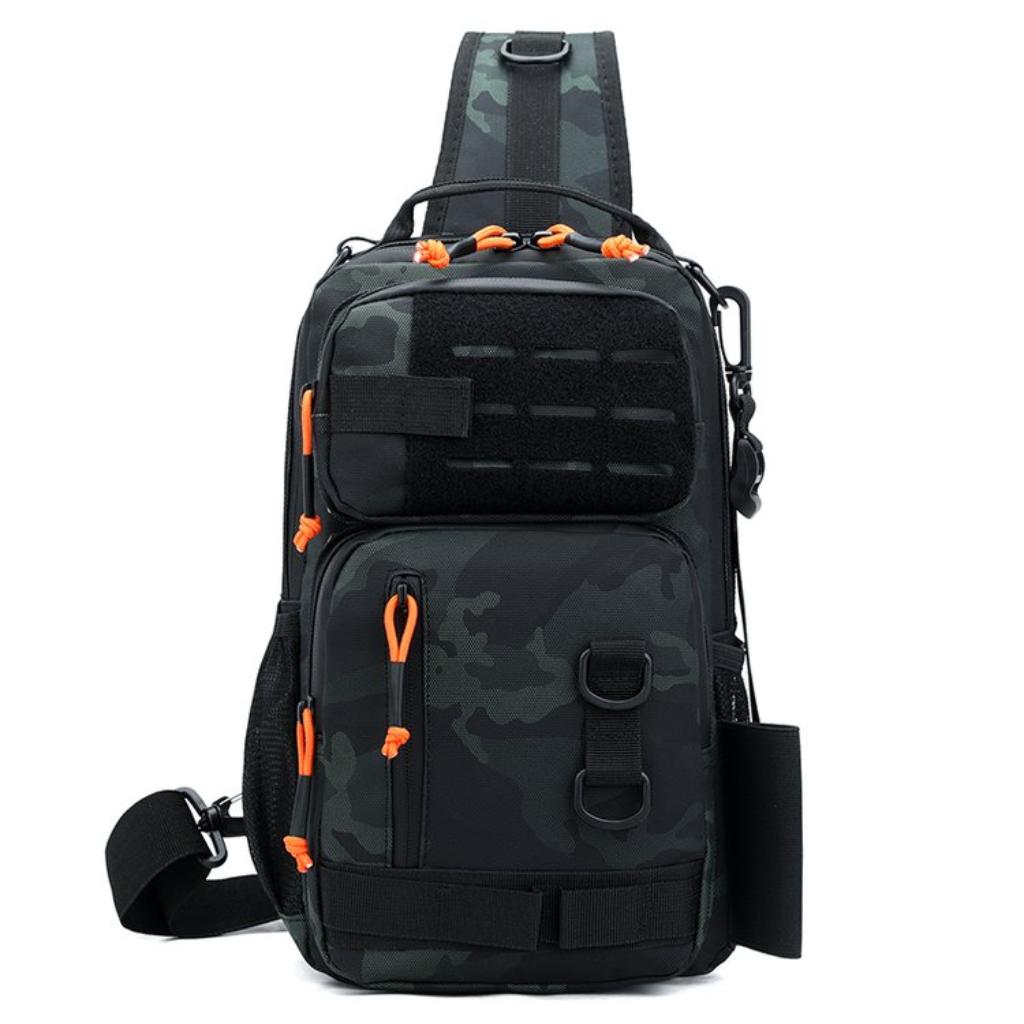 Crossbody Bag Unisex Nylon Multi Pocket Fishing Outdoor