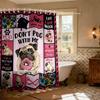 Hundemama Duschvorhang 90 g/m² Wasserdicht Boston Terrier Mops Aufdruck Badezimmer Dekoration Mit Haken