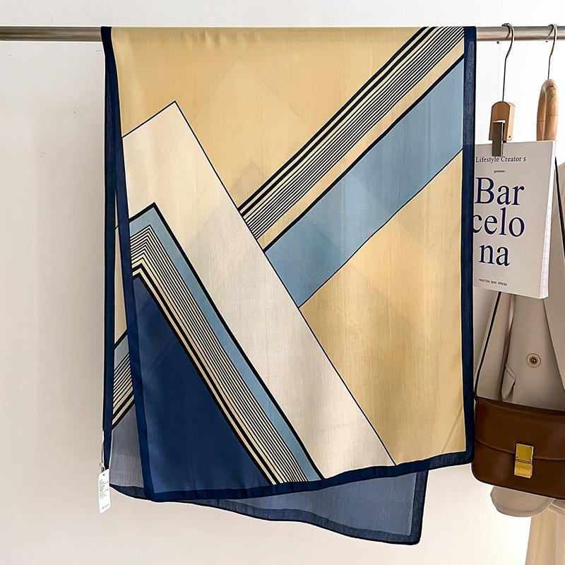 Modischer Blumen-Damenschal, dünn, atmungsaktiv, weich, gemütlich, Schal, Frühling, Sommer, winddicht, Sonnenschutz, Reiseschal für Frauen