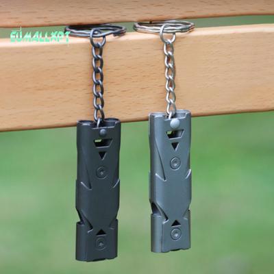 Outdoor Survival Pfeife Doppelrohr 80-150dB Hohe Dezibel Edelstahl Vogel Training