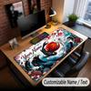 Koi Fish Theme Custom Mouse Pad Personalized With Name Text Customized Desk Mat For Office Home Decor