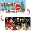 Ímã de Lava-Louças Dupla Face de Natal MGCT5089: Azulejo Indicador de Limpo/Sujo