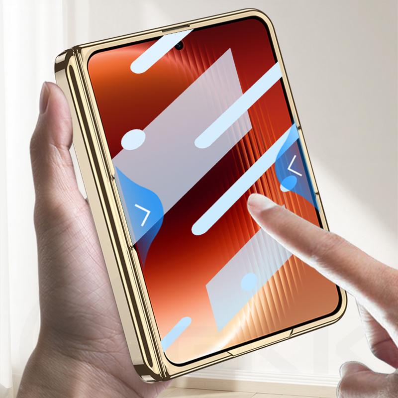 Magnetic Hinge Clear Case for Huawei Pura X Max Magsafe Charge Ring Holder Screen Protective Cover For Huawei Pura X Max Case