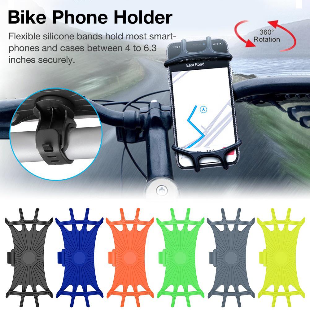 Rotatable Silicone Bicycle Phone Holder - Multi-Purpose, 360° Rotation, In Stock