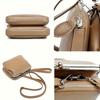 Women's Fashion PU Leather Crossbody Bag, Multi-Layer Shoulder Purse With Adjustable Strap