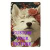 Custom Metal Pet Photo Plaque 8x12 Outdoor Wall Decor for Dog Lovers Anniversary Gift Bedroom Kitchen
