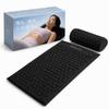 QOLiA Recovery Mat Pillow Set Pursued True Stimulation Easy Home Care Relaxation Blood Circulation Promotion Acupressure Spiky Needle Black
