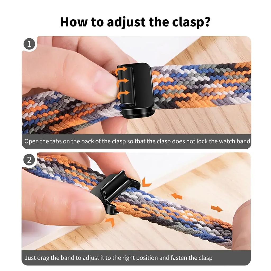 Magnetic Braided Loop Strap For Apple Watch Band 45mm 41mm 44mm 42mm 46mm Ultra 3 49mm Nylon Bracelet iWatch 11 10 9 8 7 6 5 SE