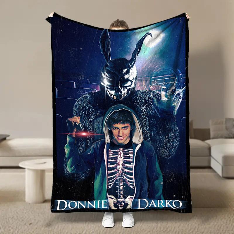 Coperta di Flanella Classico Film Horror Donnie-Darko Morbida per Bambini e Adulti Copriletto Peluche per Divano Plaid Coperta Pranzo per Divano Letto