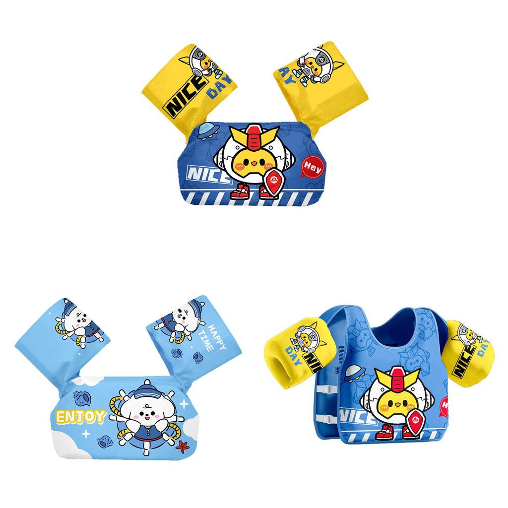 Childrens Cartoon Float Vest With Polyester Material For Swimming And Water Activities