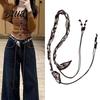 Sustainable Belt Retro Silky Scarf Jeans Belt Handcrafted Waxed Cotton