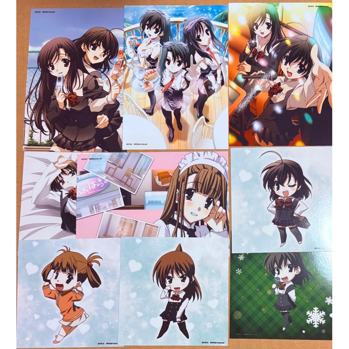 Used School Days collaboration cafe bromide 9 pieces bulk sale