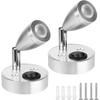2pcs 12V LED Spot Reading Light, 3W RV Interior Light, 180° Rotate Bedside Wall Lamp, 3000K Warm Light for Campervan Motorhome Caravan Boat
