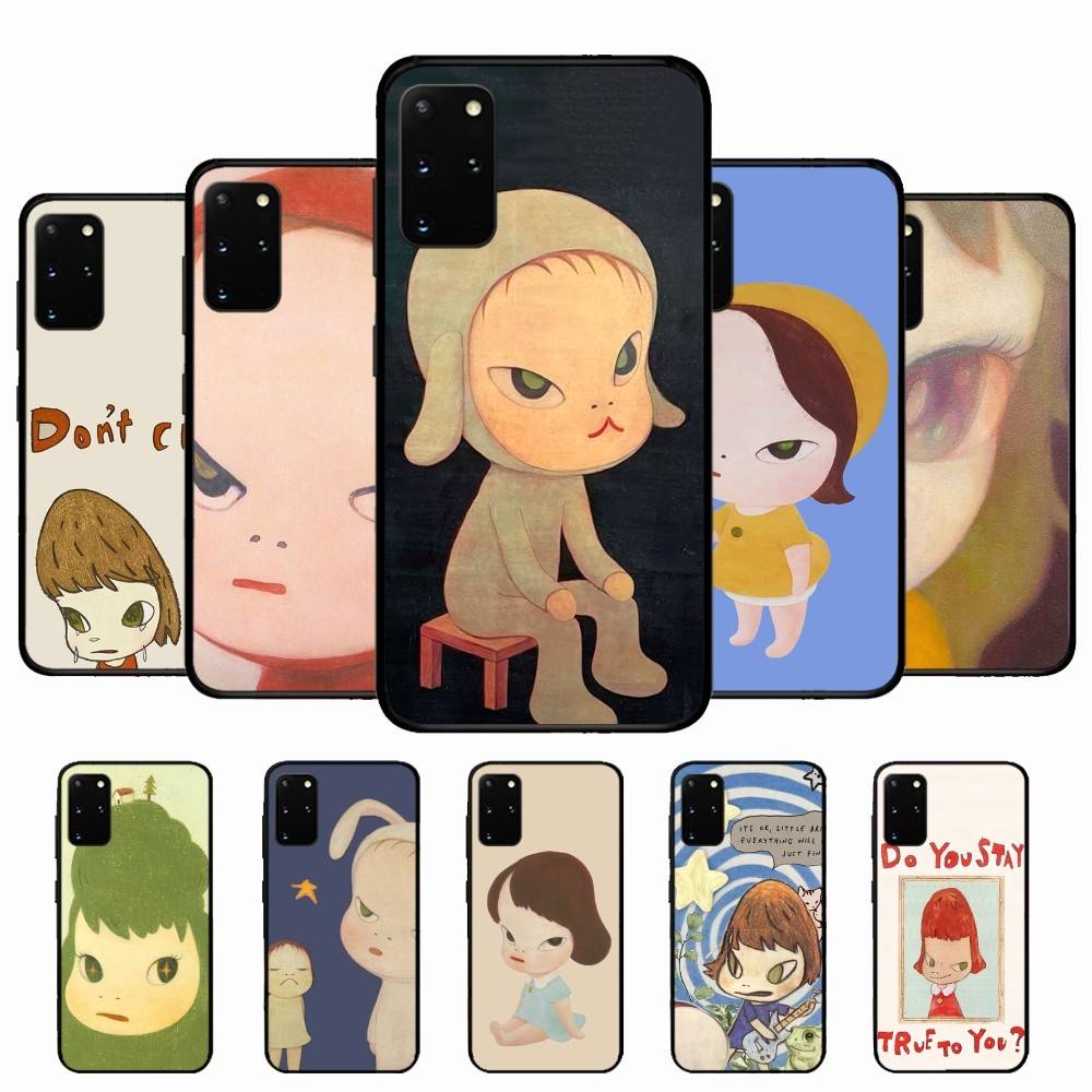 Contemporary Art Yoshitomo Nara Phone Case For Samsung S 24 Fe 25 Ultra Plus 20 Lite 21 30 22 23 24 22 Ultra 5G Fundas