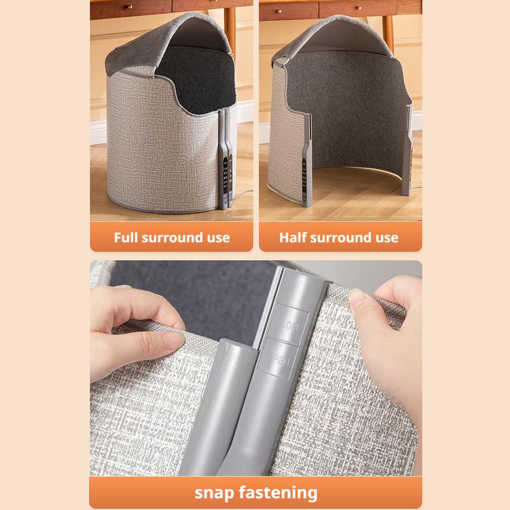 Portable Underfoot Leg Heater With 5-speed Temperature Control Automatic Power-off And Wool Blanket Temperature Locking