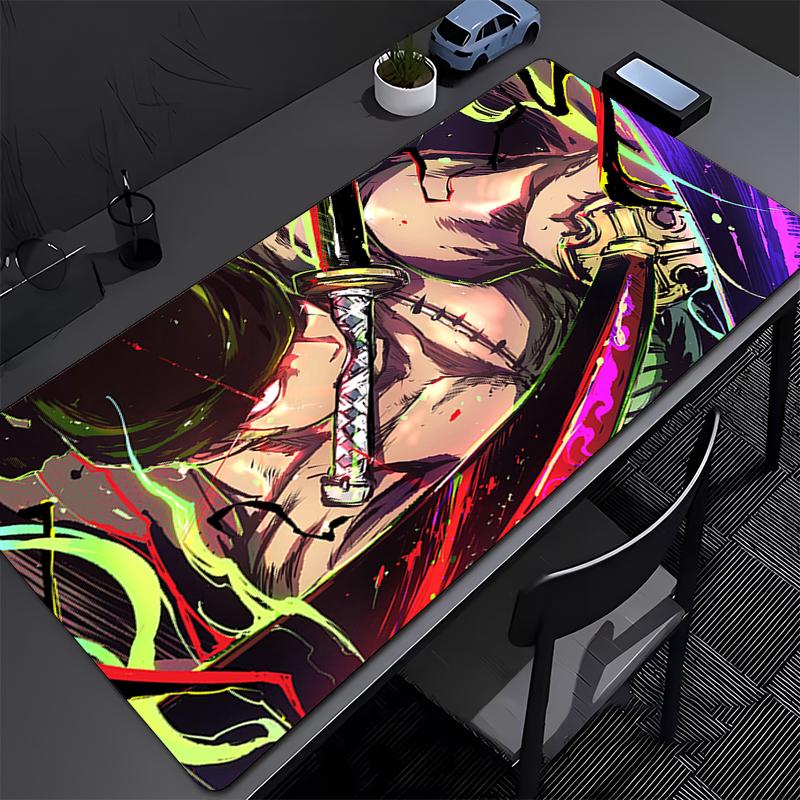 Hot Mouse Pad Anime Gaming Accessories PC Game Alfombrilla Computer Desk Mat Laptop Varmilo Keyboard Pad One Piece Zoro Mousepad