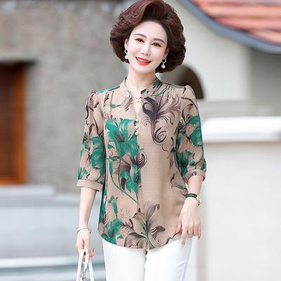 Bluză de vară vintage cu flori rupte, pentru navetă, cu nasturi simpli, îmbrăcăminte feminină, folk, casual, cu gât rotund, mânecă scurtă