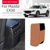 Auto-Innendekorationszubehör für Mazda CX5/CX30 2017-2024 Armlehnenbox Anti-Tritt-Matte, Rücksitz-Luftauslass-Schutzabdeckung