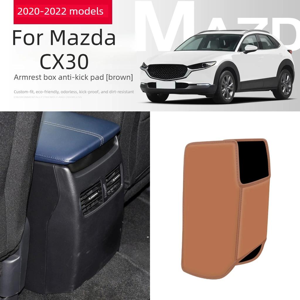 Auto-Innendekorationszubehör für Mazda CX5/CX30 2017-2024 Armlehnenbox Anti-Tritt-Matte, Rücksitz-Luftauslass-Schutzabdeckung