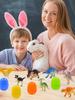 12 Pack Prefilled Easter Eggs with Dinosaur Toys Easter Basket Stuffers Surprise Easter Eggs for Kids Boys Girls