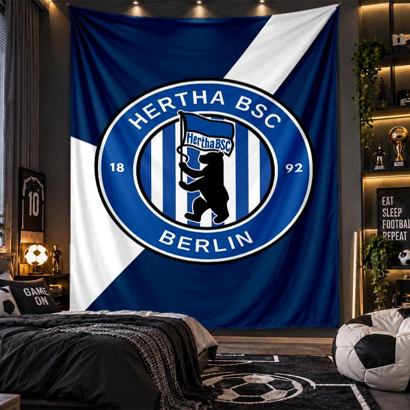 Wandbehang Tapisserie Hertha BSC FC Drucktuch für Wohnzimmer Schlafzimmer Heimdekoration