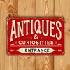 Curiosi Retro Metal Wall Decor Vintage Tin Sign 8x12 Inch, Antique Rustic 2D Flat Sign for Home Bar Cafe Garage Man Cave Entranc
