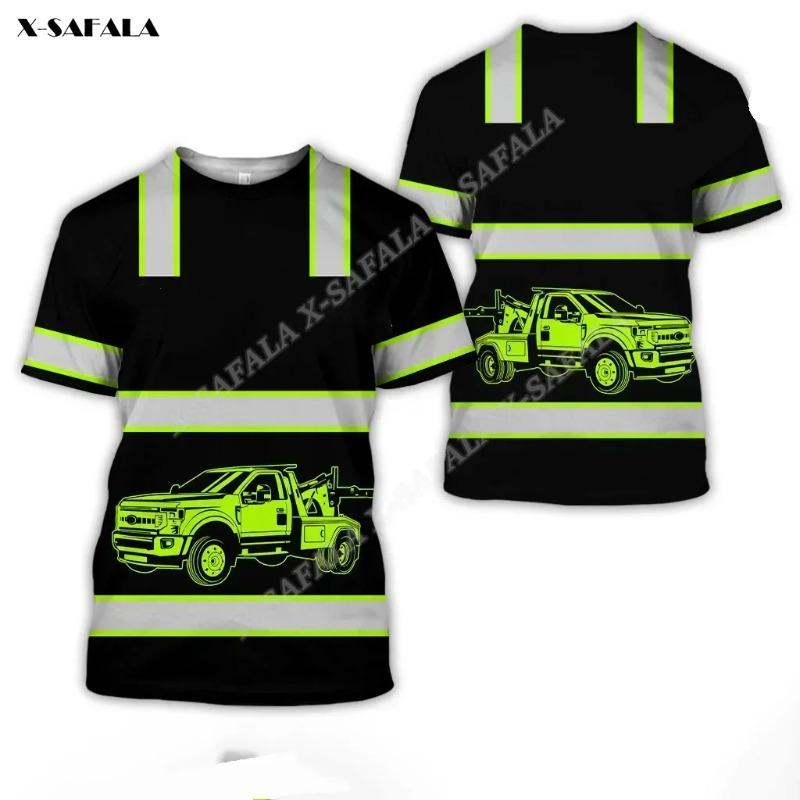 Stromleitungsmonteur Schweißer LKW-Fahrer Mechaniker Elektriker LKW 3D-Druck T-Shirt Herren Oberteil T-Shirt Nicht-Arbeitskleidung Cosplay Sicherheitsuniform