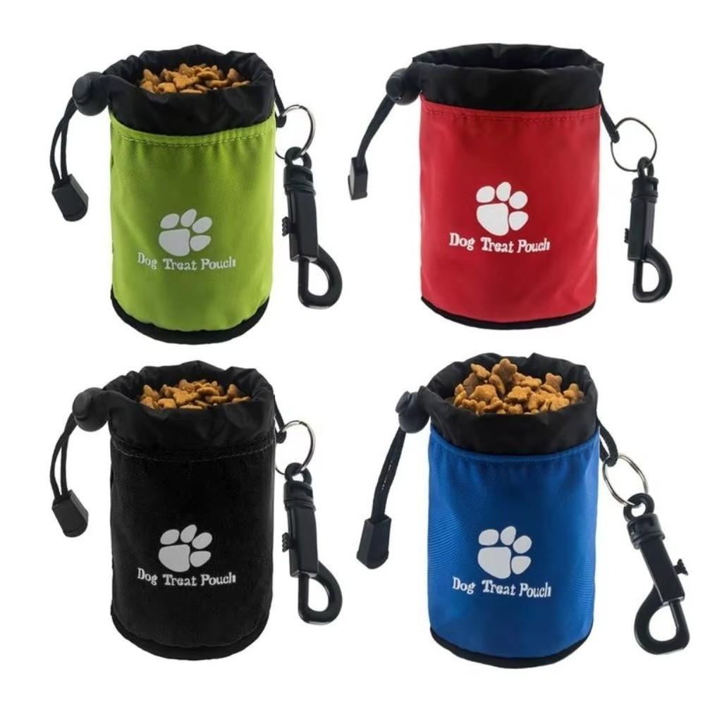 Portable Pet Training Waist Bag Drawstring Leak-proof Dog Treat Bag with Hook Multi-functional Puppy Snack Reward Bag