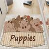 Cute Animal Entrance Door Rubbing Soil Foot Pad Waterproof Non-Slip Silk Ring Floor Mat Household Living Room Bathroom Door Mat