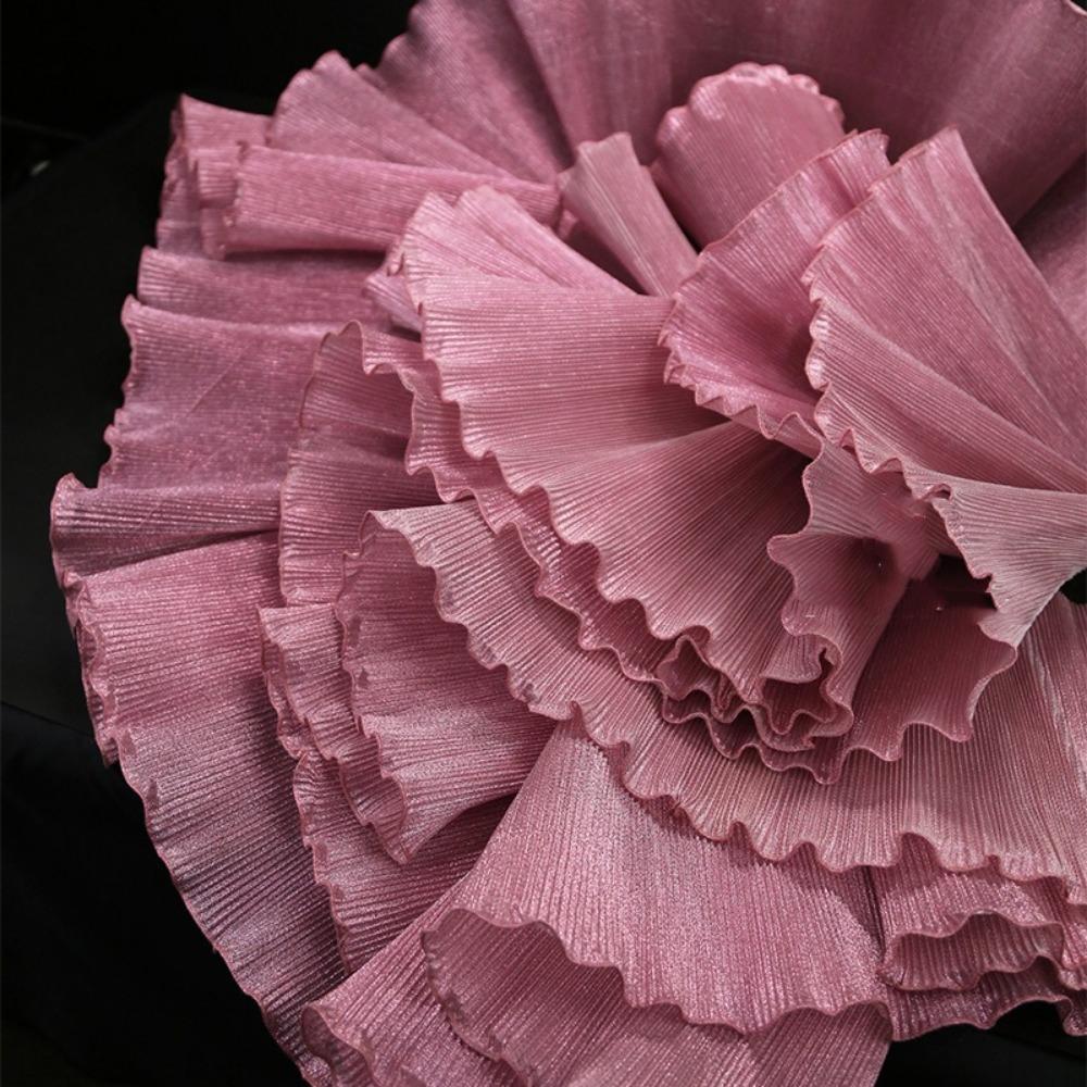 2025 Metallic Beaded Lace Ruffles DIY Wave Edge Stiff Wave Fabric Design Fabric For Stage Dress Performance Clothing