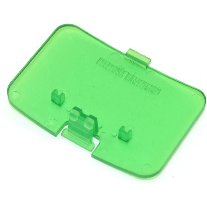 Ambertown Replacement Memory Expansion Door Shell Case Cover for N64 Console Repair Parts (Clear Green)