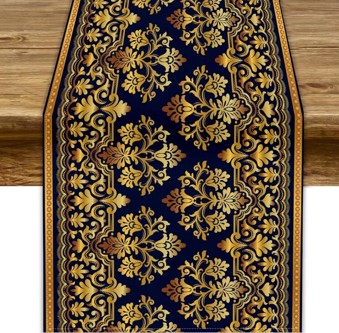 Vintage Bloemen Damast Rood Linnen Tafel Runner Commode Sjaals Decor Herbruikbaar Keuken Eettafel Runner Vakantiefeest Decor 150x33cm