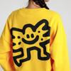 X Mr Doodle Sweatshirts Women's Yellow Crew Neck Moderate Other 598687-99