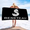 B-BENETEAU Logo Grande Asciugamano da Spiaggia in Microfibra Asciugatura Rapida Asciugamano da Spiaggia Sabbiosa Asciugamano per Piscina per Viaggio Piscina Nuoto Yoga