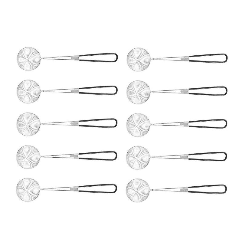 10 Pieces Hot Pot Strainer Scoops,Stainless Steel Hot Pot Strainer Spoons Mesh Skimmer Spoon Straine