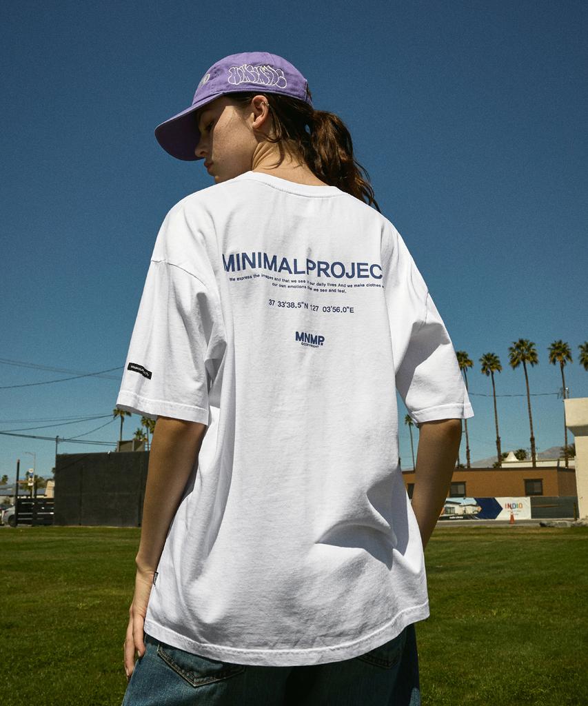 MINIMALPROJECT Pigment Signature Oversized Short Sleeve T-Shirt Mst124 [White]