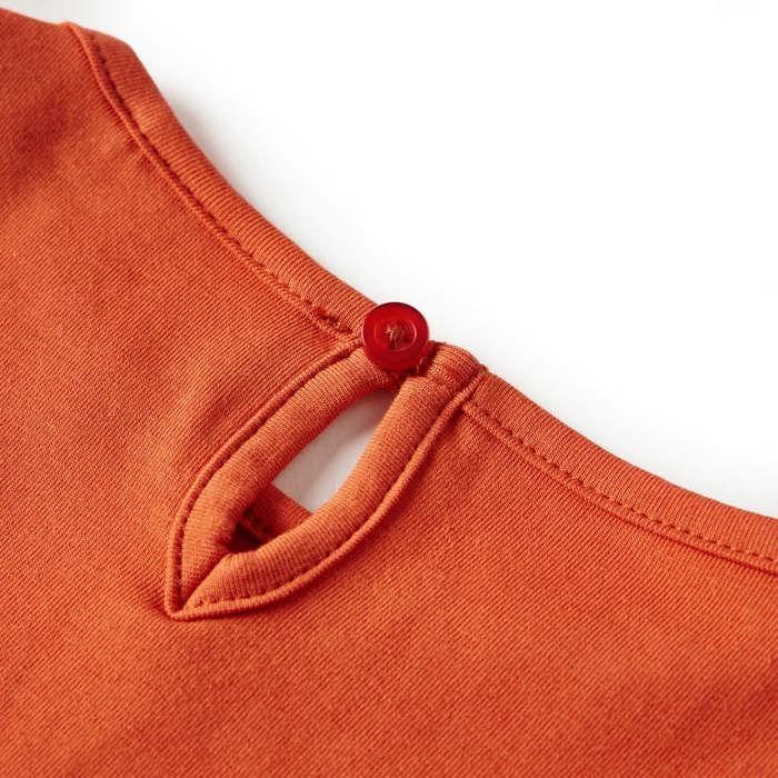 T-shirt enfants à manches longues orange brûlé 92/104/116/128/140